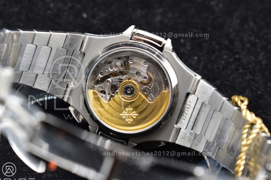 Nautilus PPF Mod Stk A7750 Date Wht SS Chrono SS 5980 0316